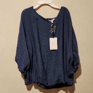 ❤️ NWT! JOH WHIM BUBBLE TEE / TOP, BLUE, MEDIUM
